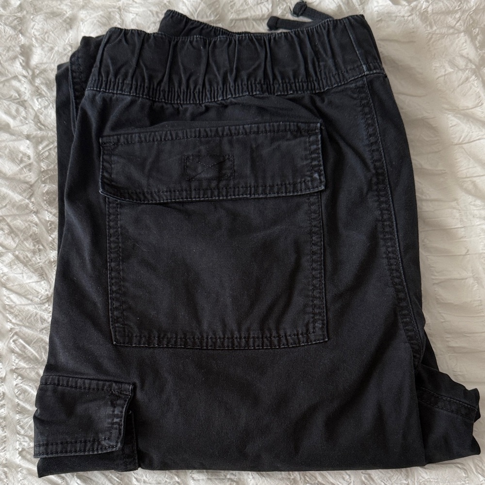 Hollister Black Drawstring Cargo Pants